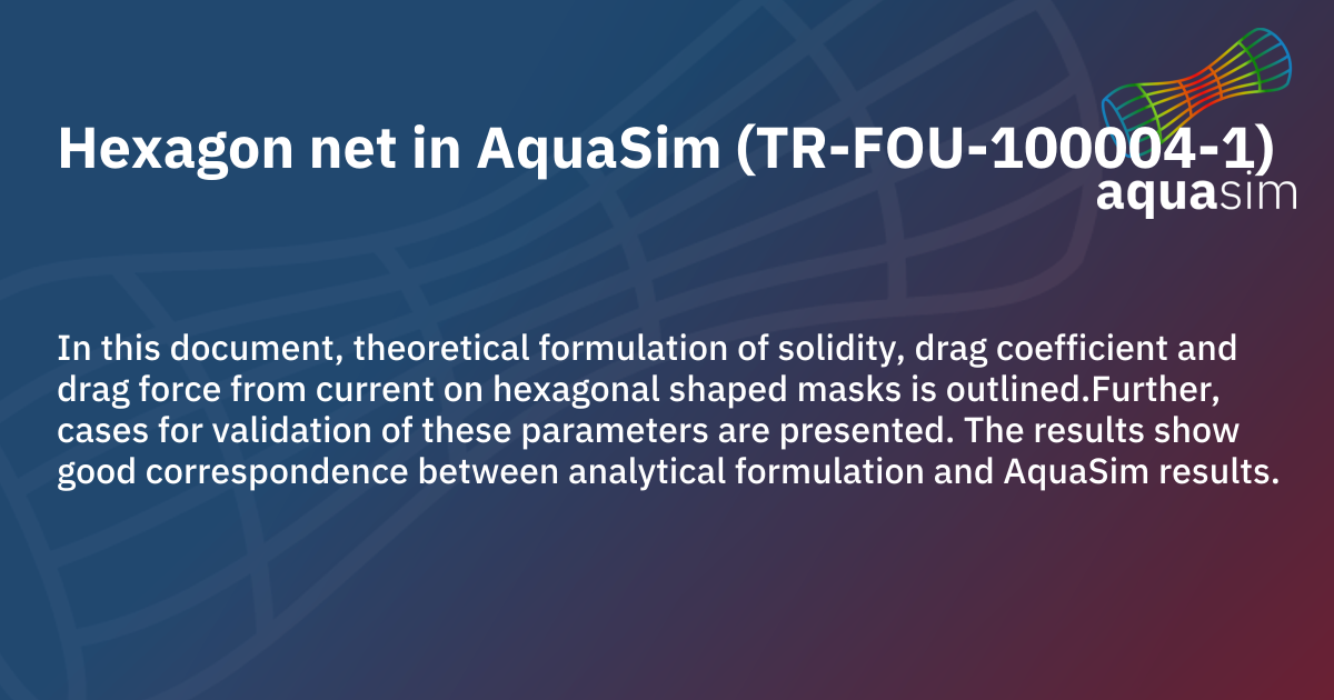 Hexagon net in AquaSim (TR-FOU-100004-1) | AquaSim