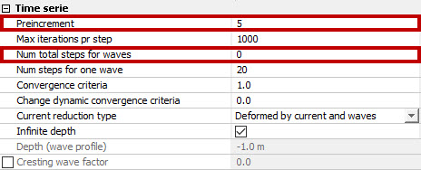 Time series parameters