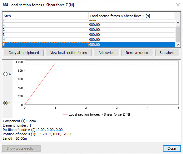 Results dialog