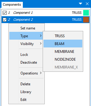 Component Menu