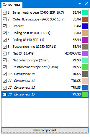 component menu