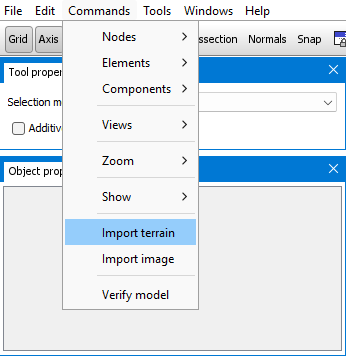 Import terrain