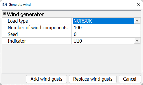 Generate wind NORSOK