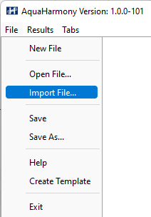 Import file