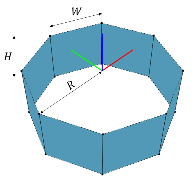 Outline for hexagonal masks