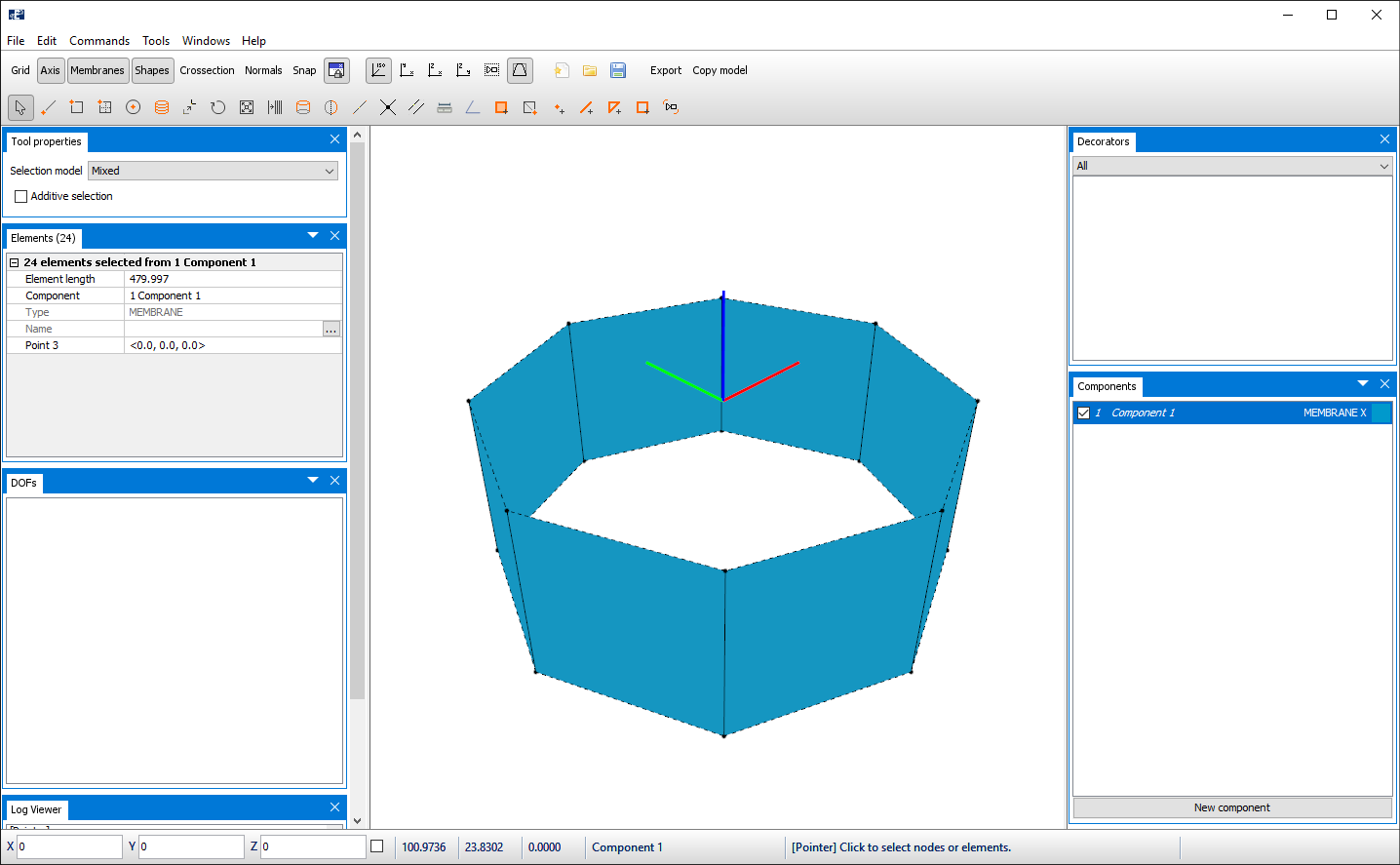 Component change to membrane x