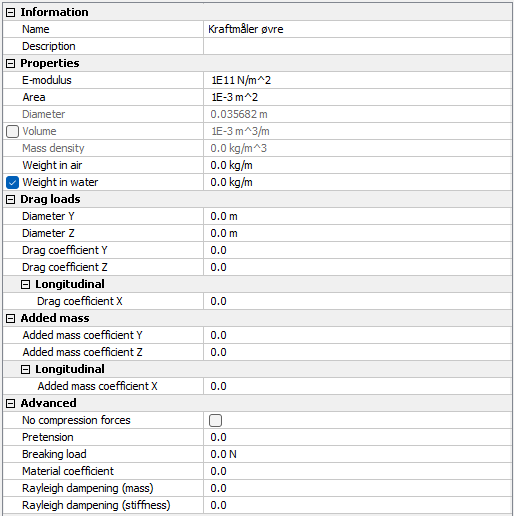 Figure 9 Properties of “Truss” in analysis model.