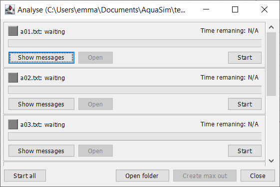 Figure 2 - The Analyse window