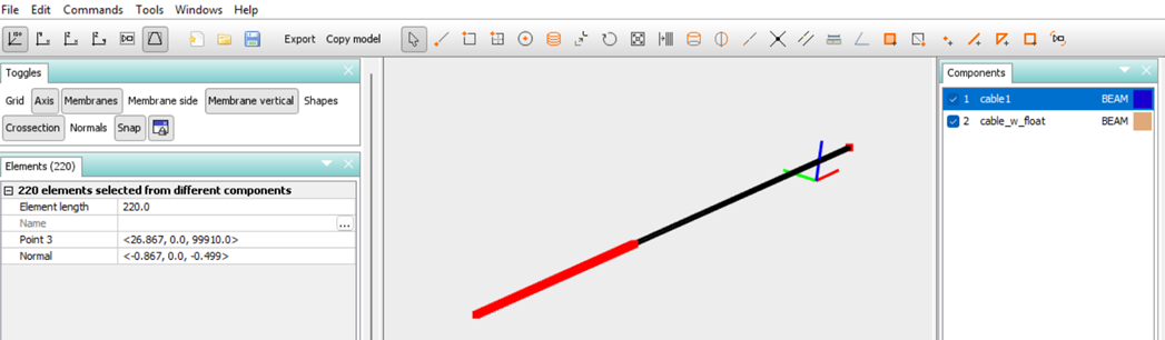 Figure 2 Model of cable