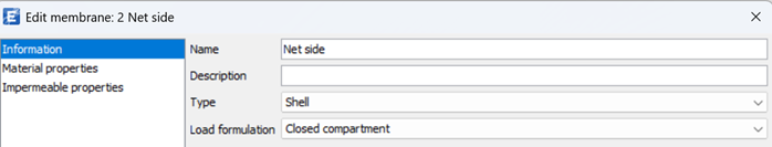 Figure 4 Shell properties and Close Compartment option