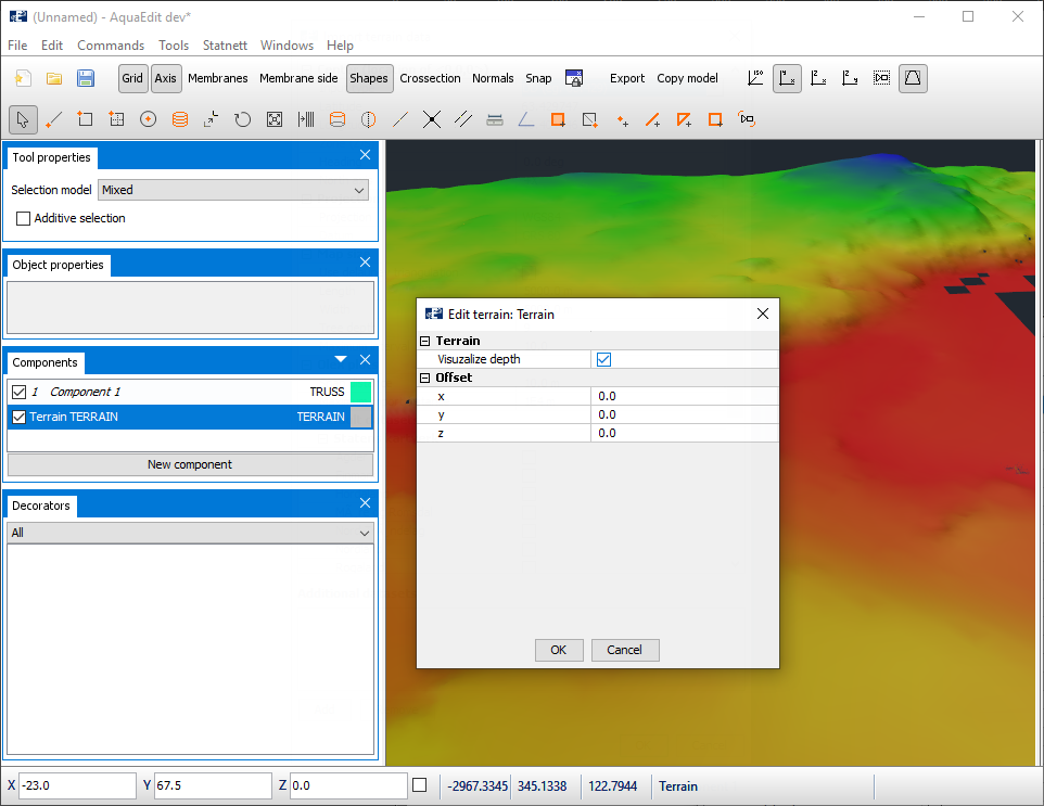 Figure 2 - The terrain import dialog