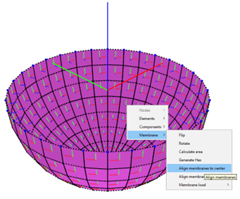 Figure 11 Normals centered to the geometric center