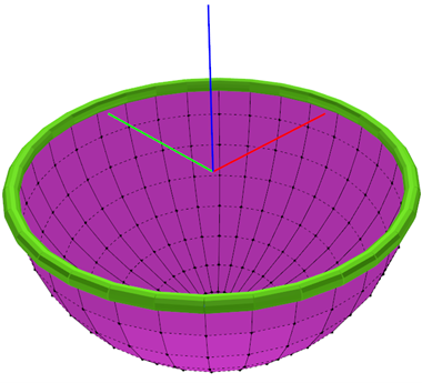 Figure 17 Complete model of tarpaulin closed compartment and floater