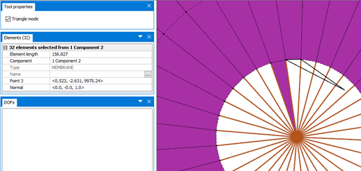 Figure 8 The “Draw membrane” option with “Triangle mode” activated.