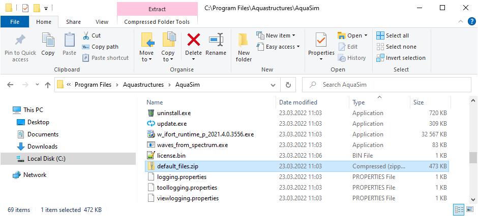 Default files zip