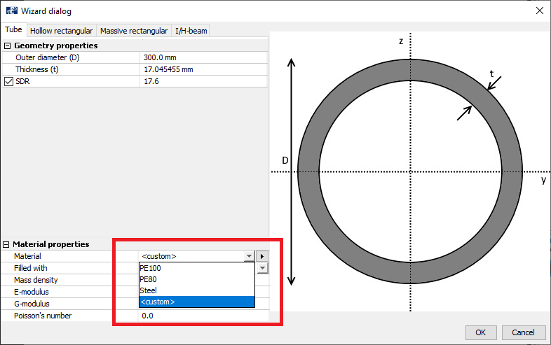 Default materials in AquaView